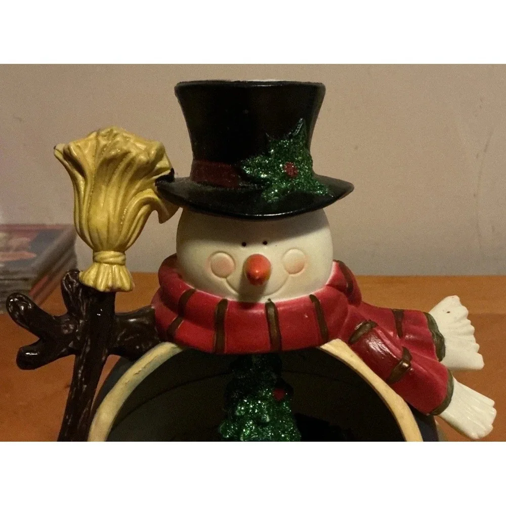 A Lightahead Musical Snowman with a Moving Train and LED lights, Works, No Light